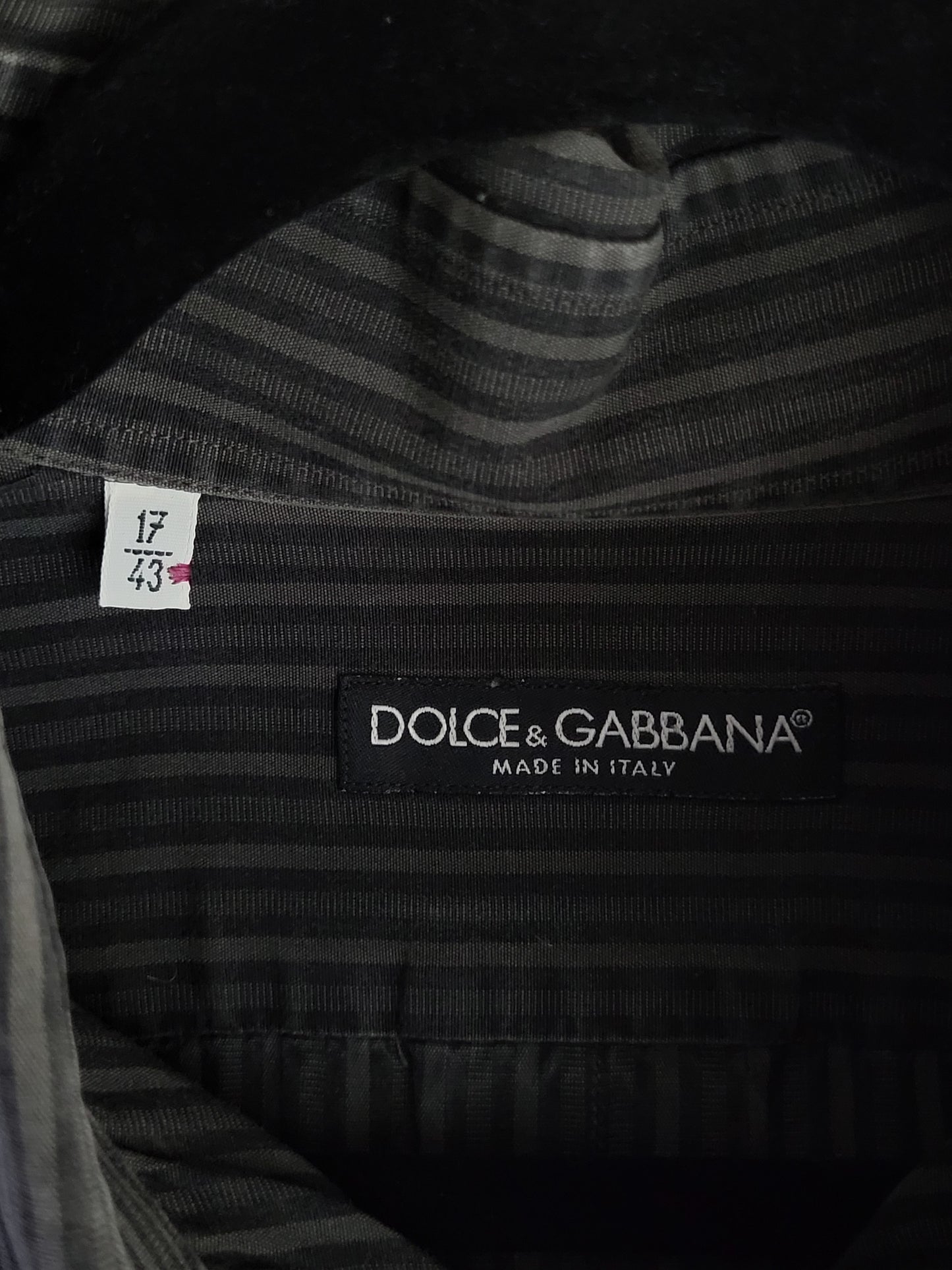 Dolce & Gabbana - Hemd - Streifen - Anthrazit - Herren - L/XL
