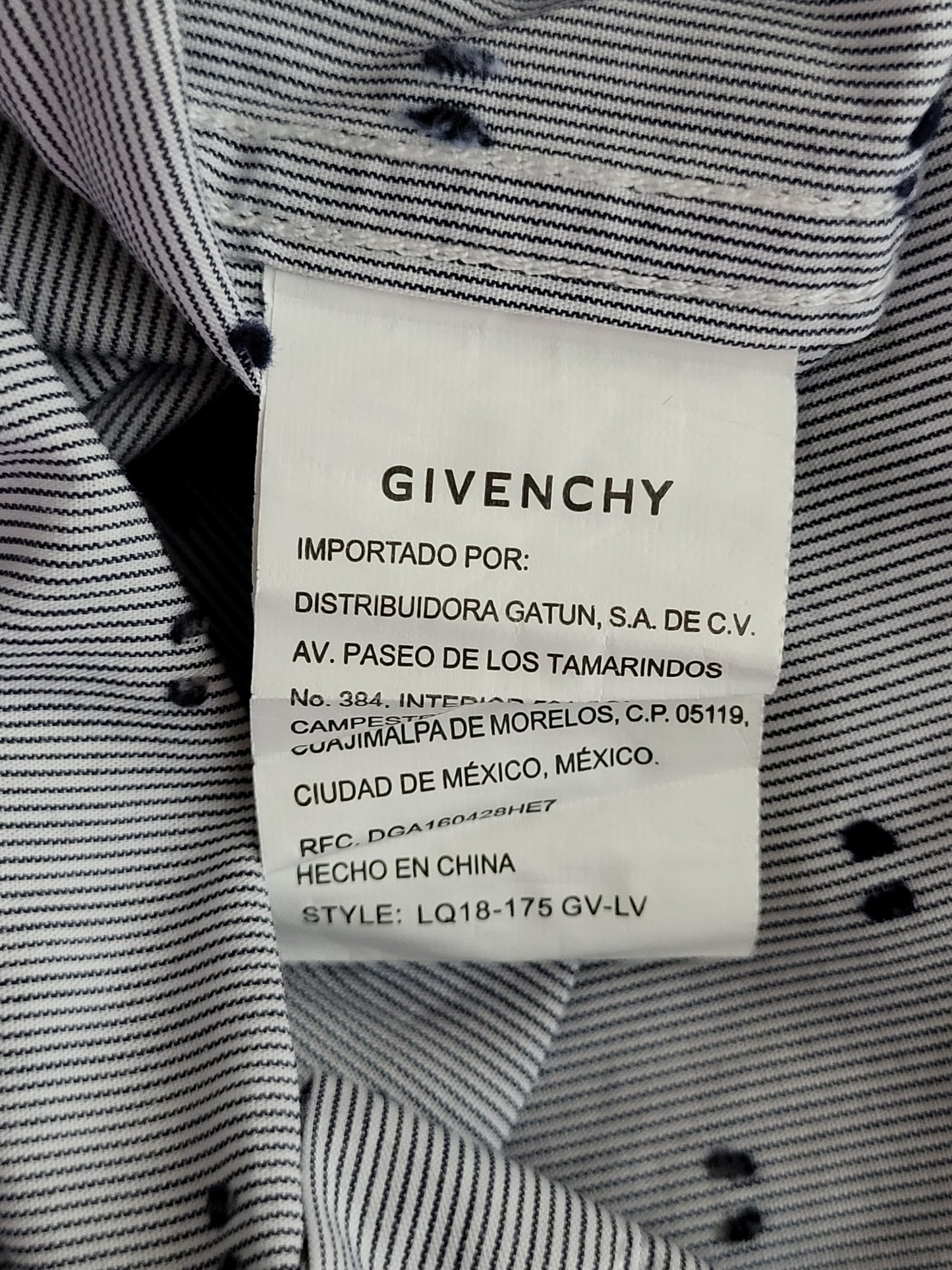 GIVENCHY - Hemd - Muster/Streifen - Hellblau - Herren - L/G