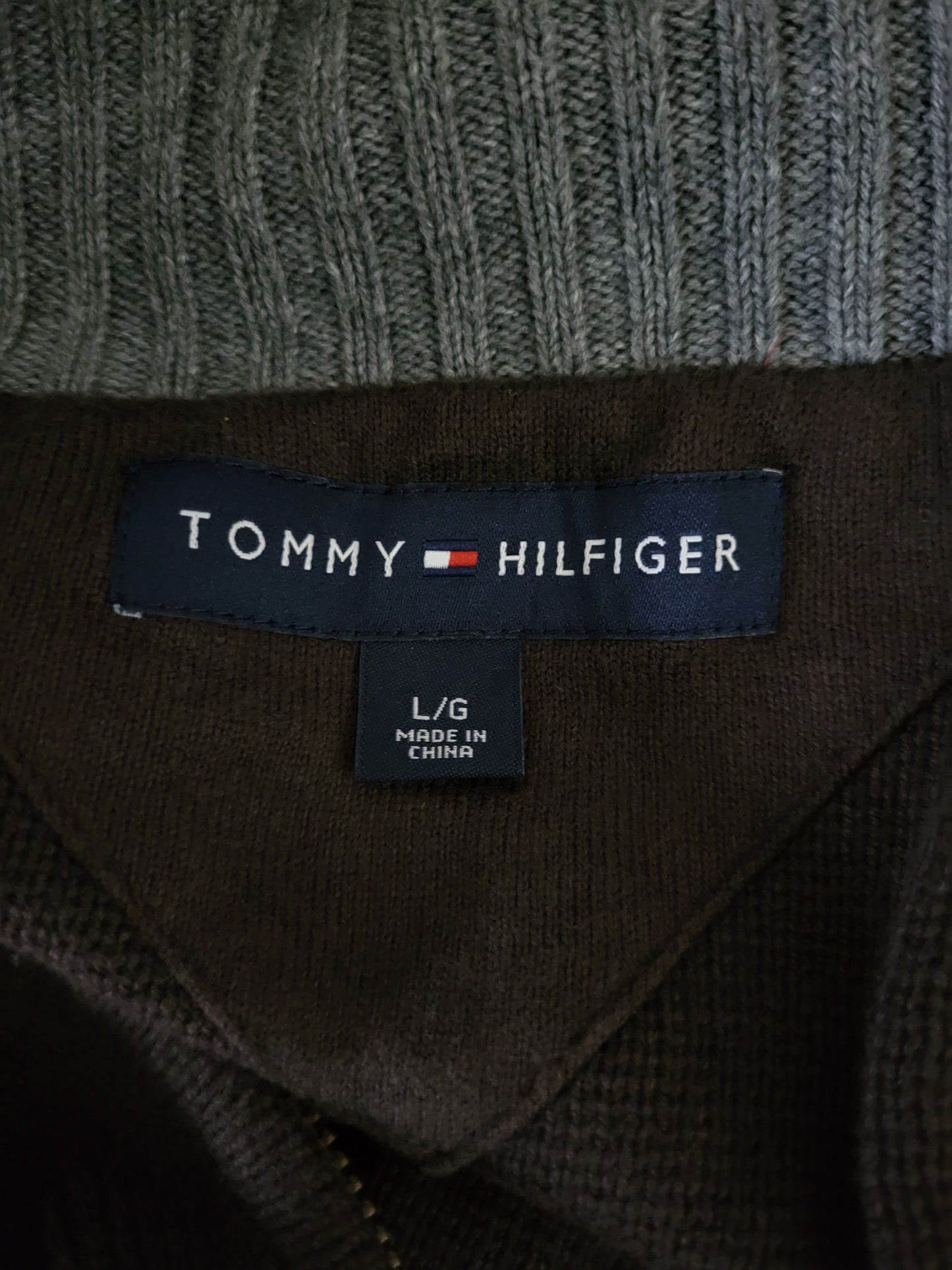 Tommy Hilfiger - Strickjacke - Ripp Optik - Braun - Herren - L