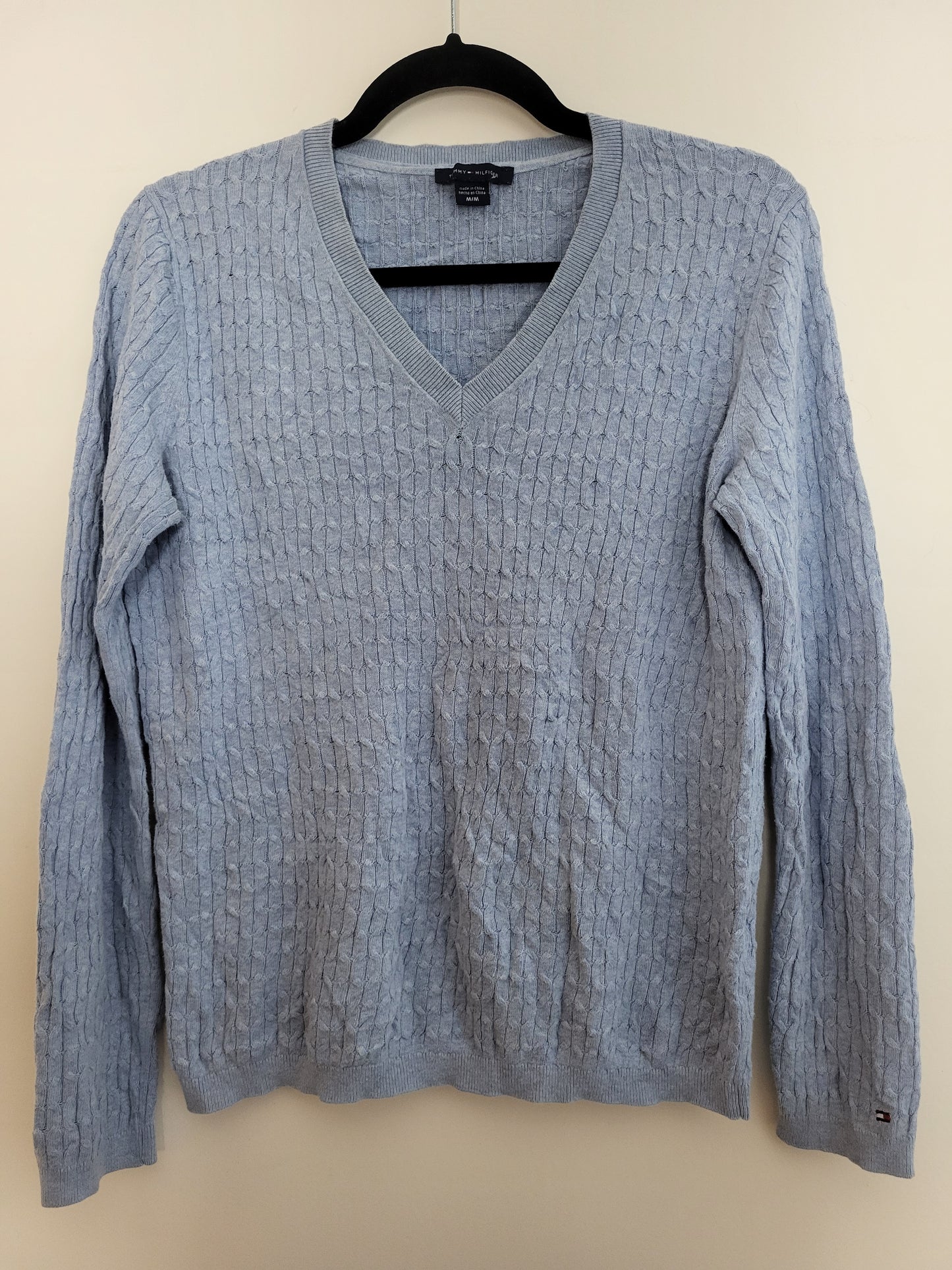 Tommy Hilfiger - Pulli - Zopfmuster - Hellblau - Damen - M