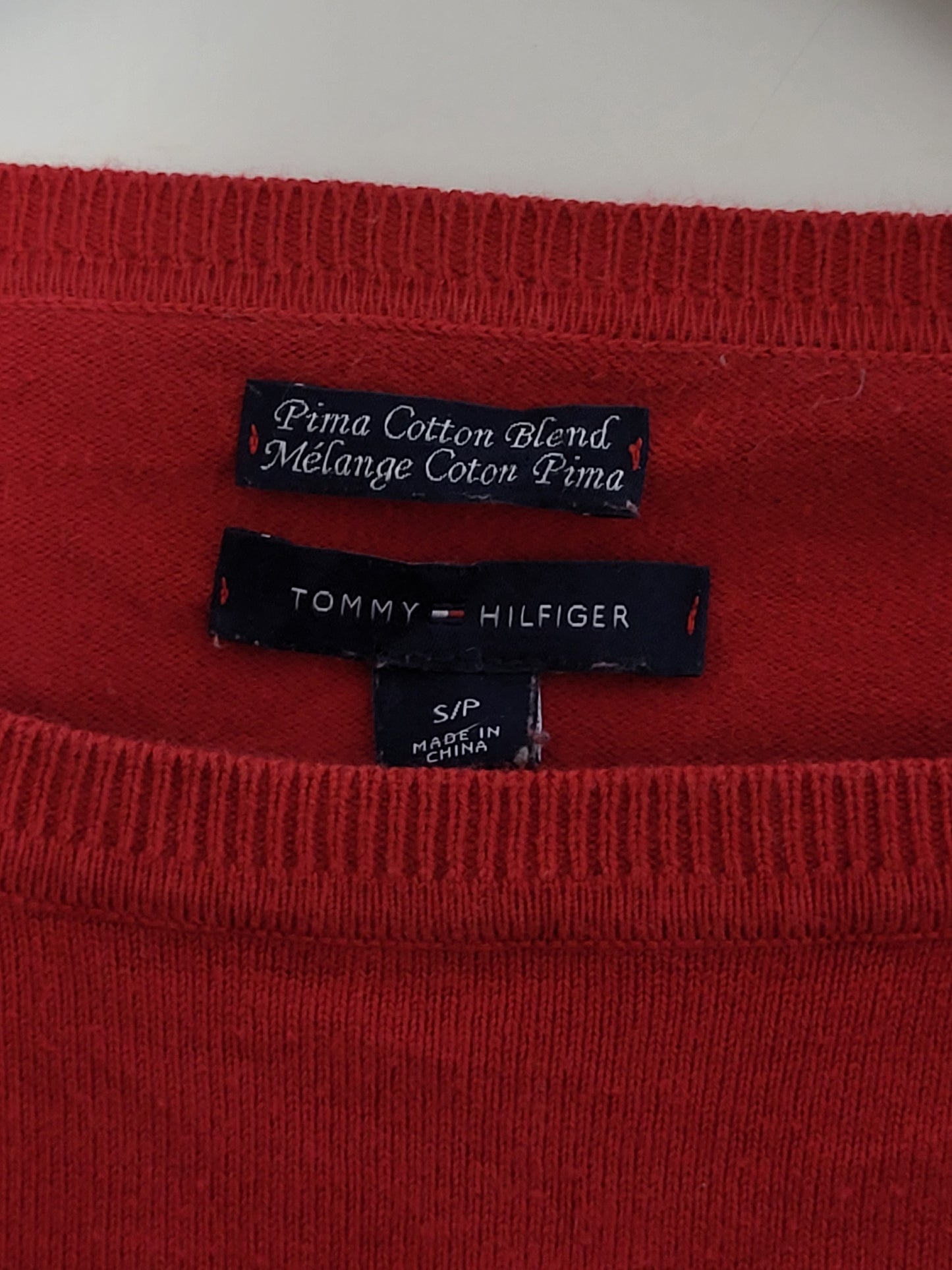 Tommy Hilfiger - Pullover - Klassisch - Rot - Kinder - S