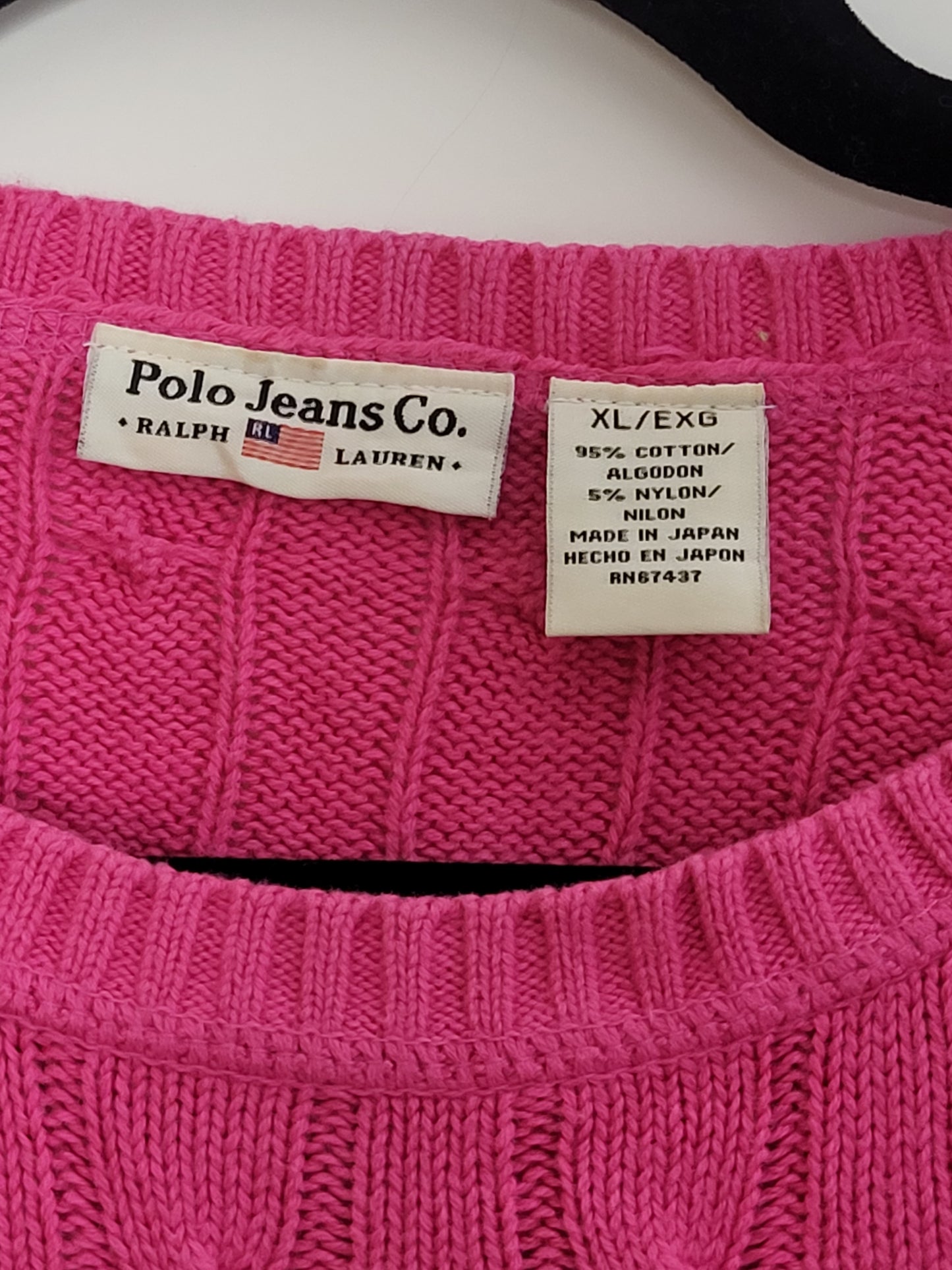 Ralph Lauren Polo Jeans - Pulli - Zopfmuster - Rosa - Damen - M/L