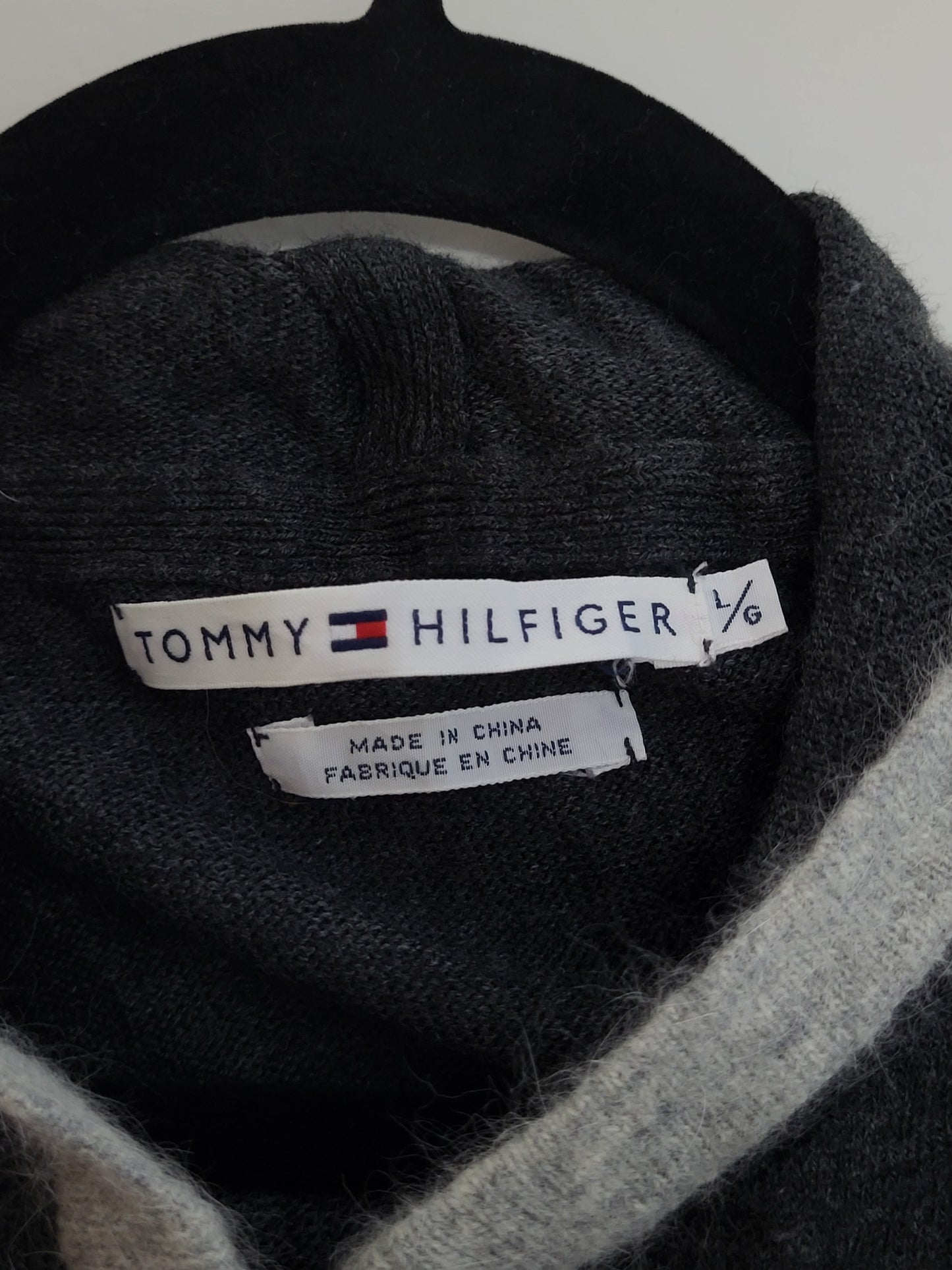 Tommy Hilfiger - Strickjacke - Wolle - Dunkelgrau - Damen - L