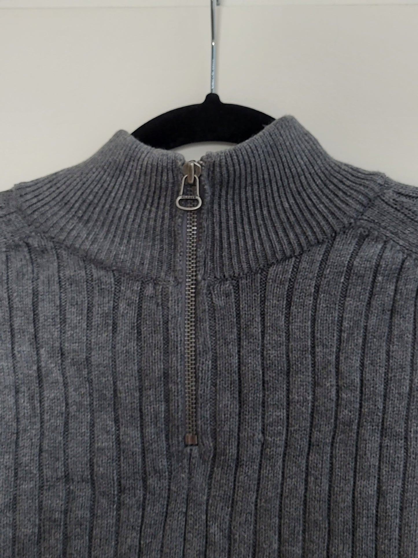 Tommy Hilfiger - Pullover - Ripp Optik - Grau - Herren - XL