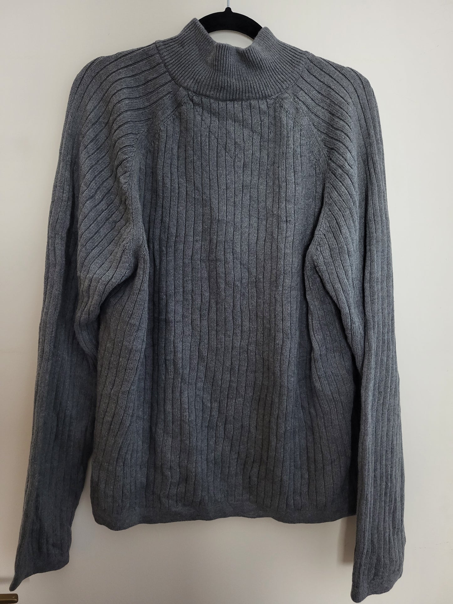 Tommy Hilfiger - Pullover - Ripp Optik - Grau - Herren - XL