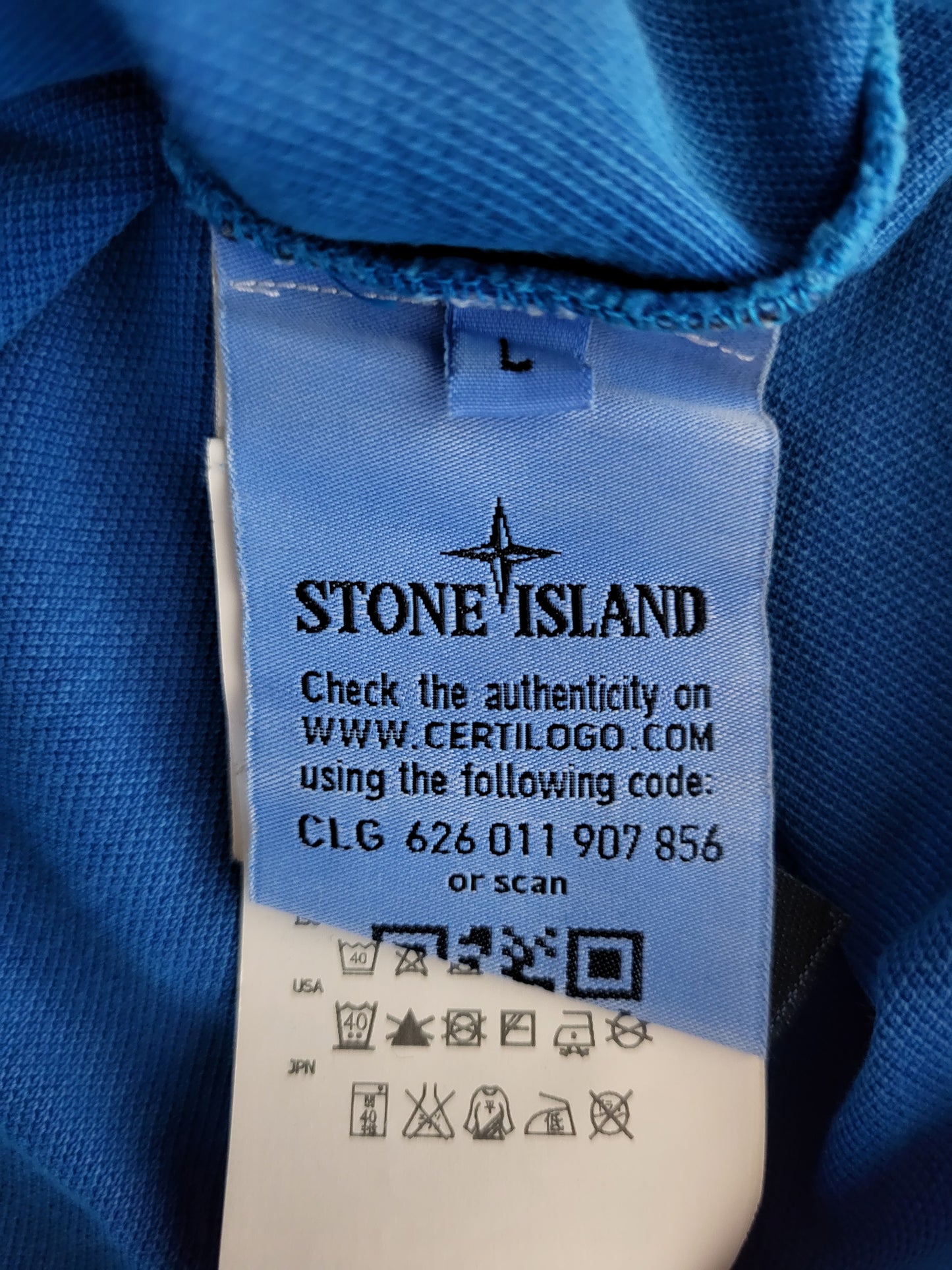 STONE ISLAND - Poloshirt - Klassisch - Blau - Herren - L