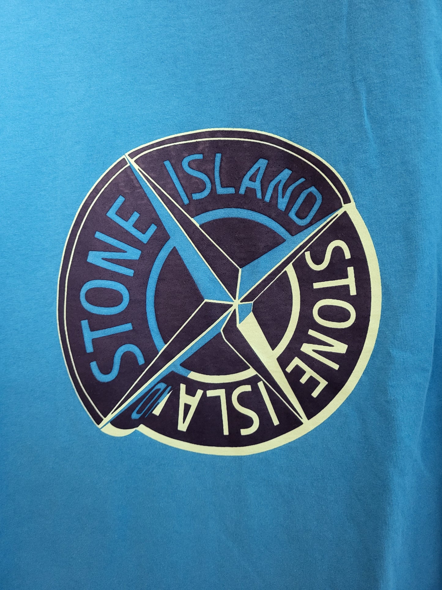 STONE ISLAND - T-Shirt - Klassisch mit Logo - Blau - Herren - XL