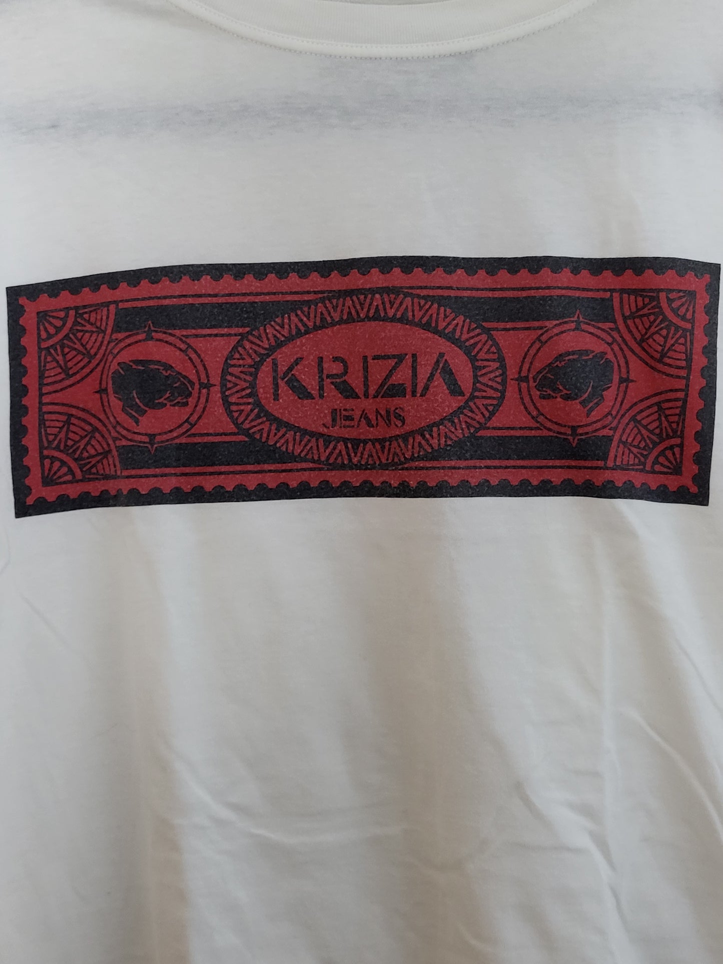 KRIZIA Jeans - Shirt - Klassisch mit Logo - Weiß - Damen - L/XL