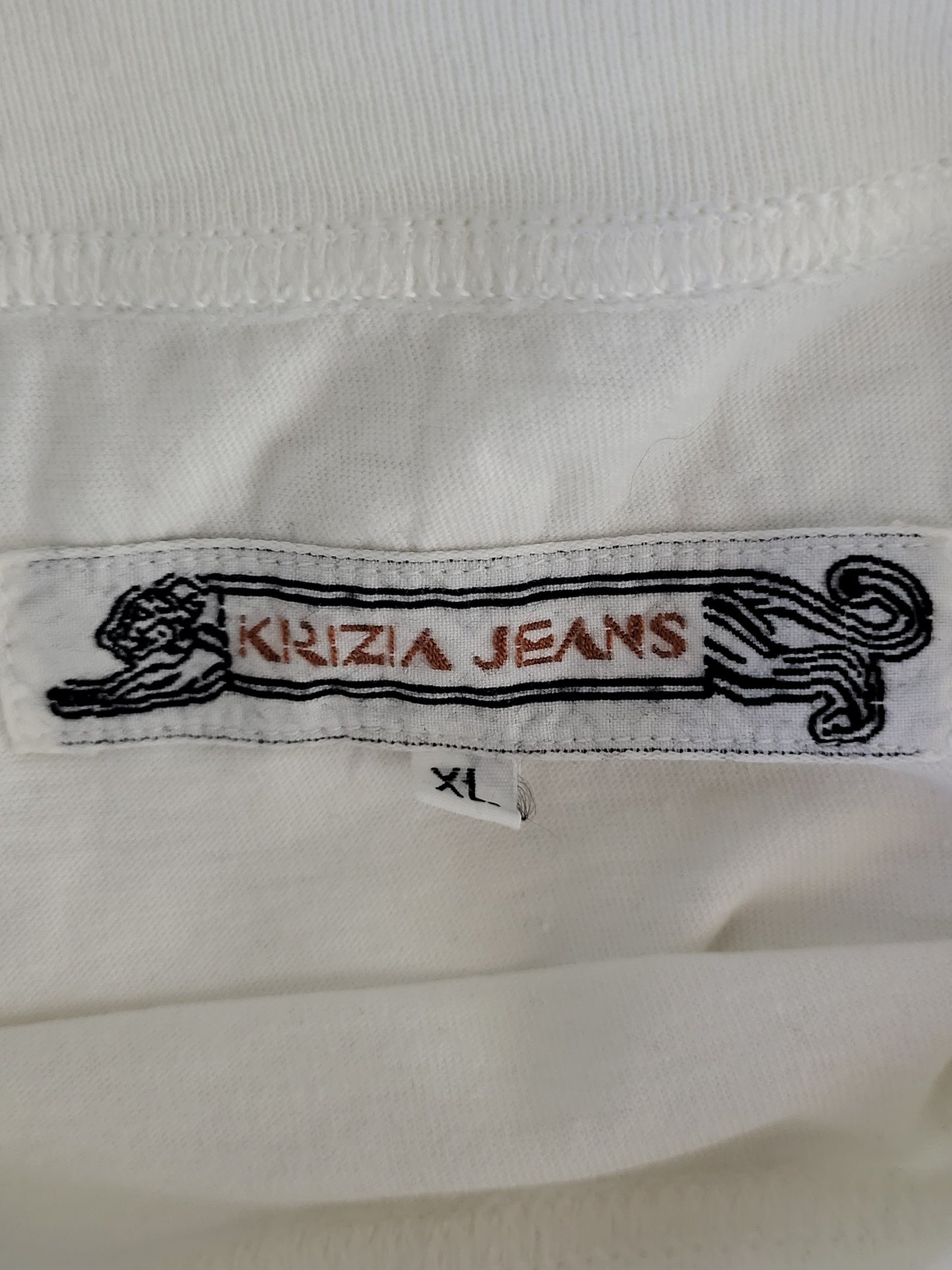 KRIZIA Jeans - Shirt - Klassisch mit Logo - Weiß - Damen - L/XL