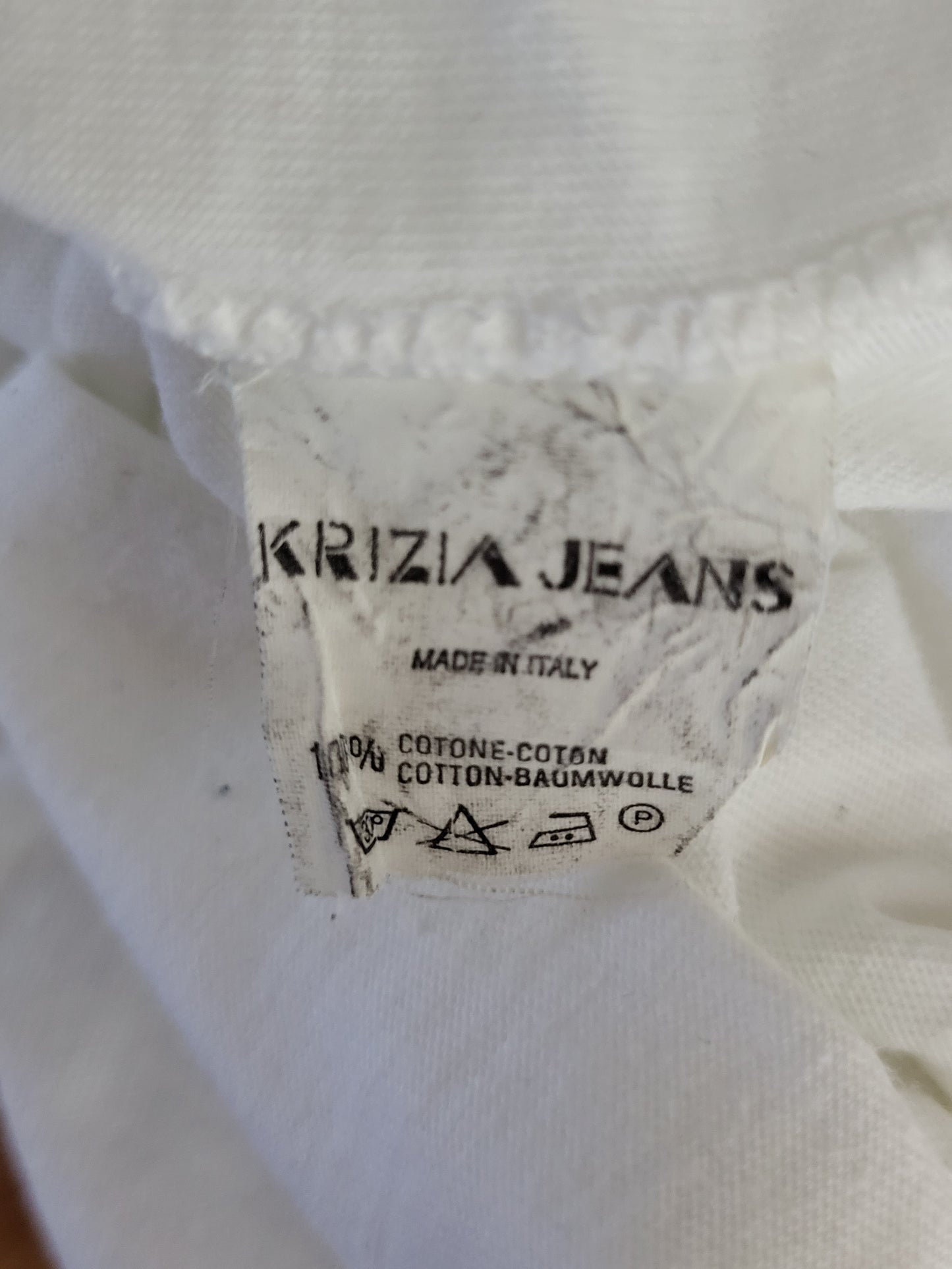 KRIZIA Jeans - Shirt - Klassisch mit Logo - Weiß - Damen - L/XL