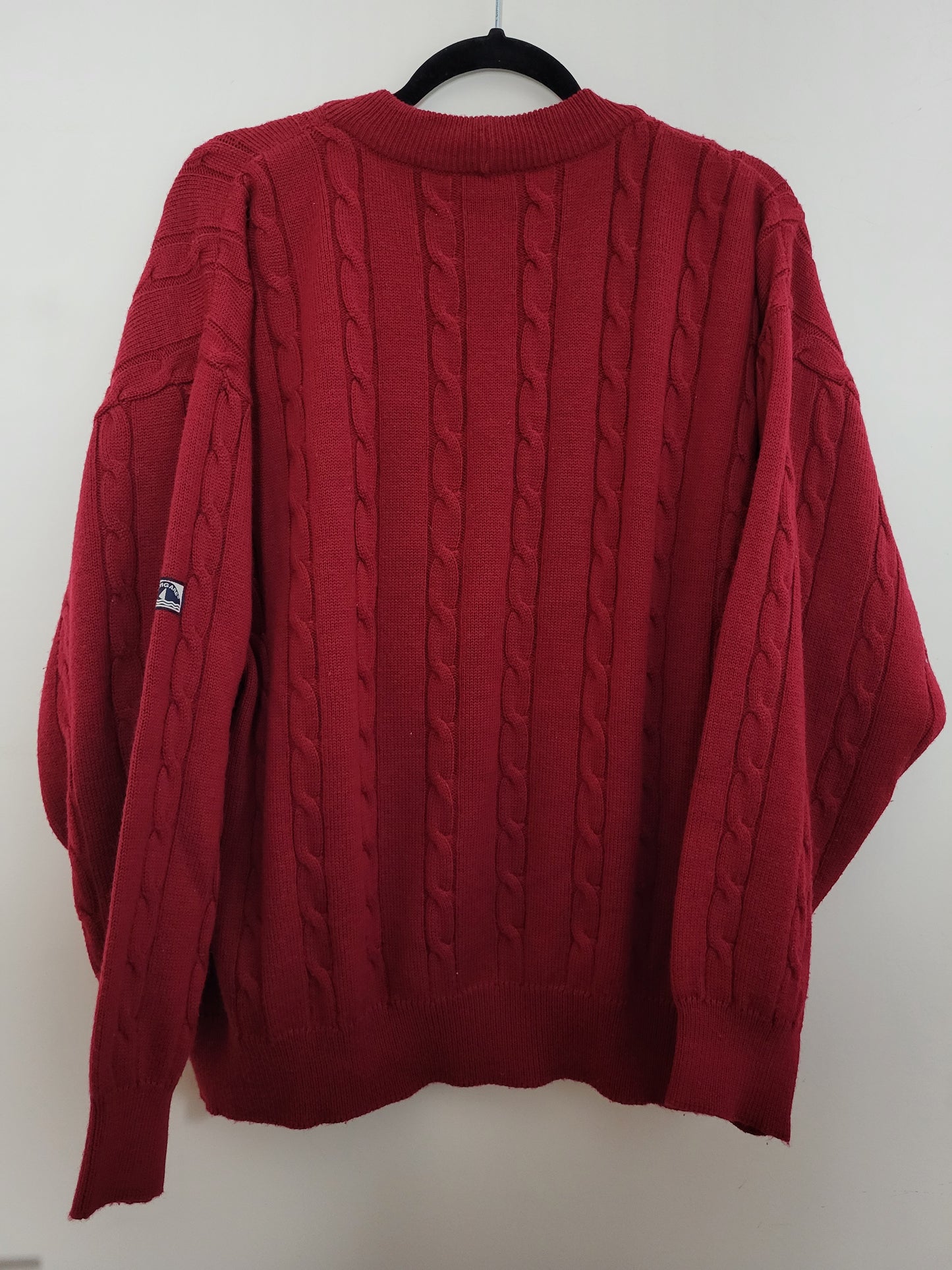 NAVIGARE - Cardigan/Pullover - Zopfmuster - Vintage Italy - Rot - Herren - L