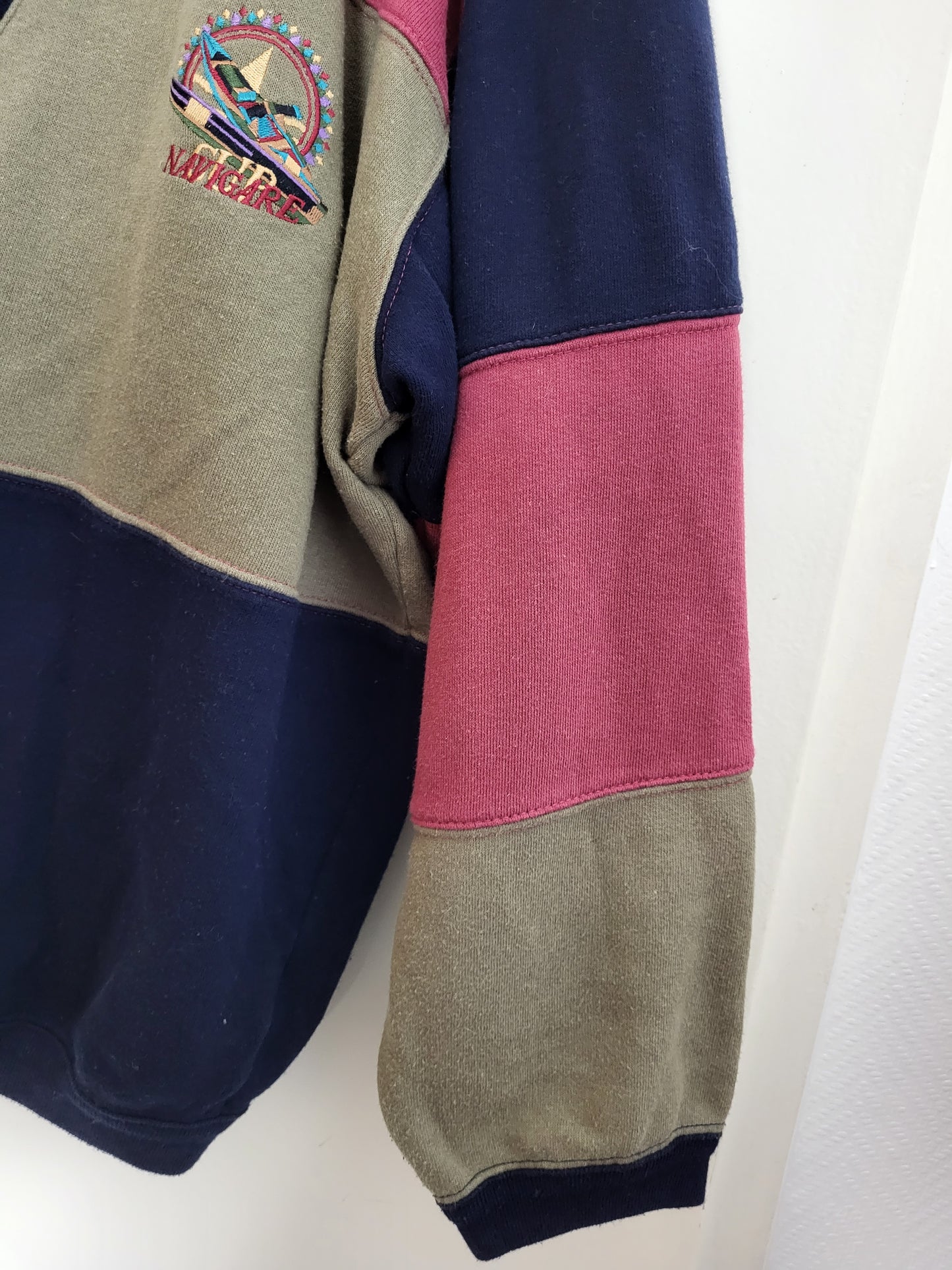 NAVIGARE - Cardigan/Pullover - Colourblock - Vintage Italy - Bunt - Herren - L