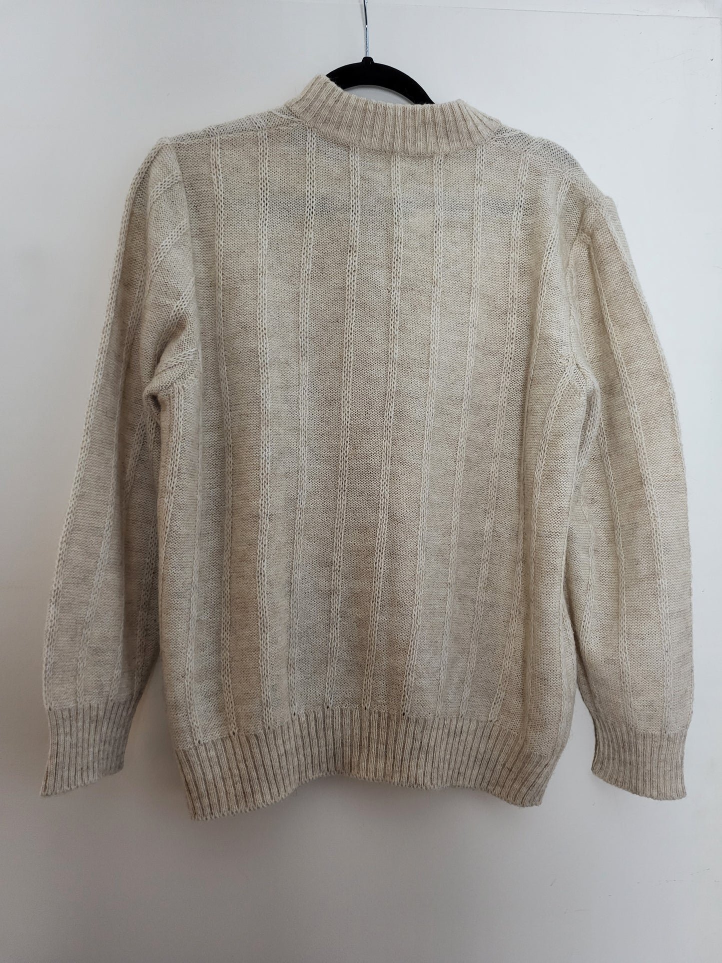 VINTAGE - Cardigan/Pullover - Zopfmuster - Vintage Italy - Beige - Herren - M