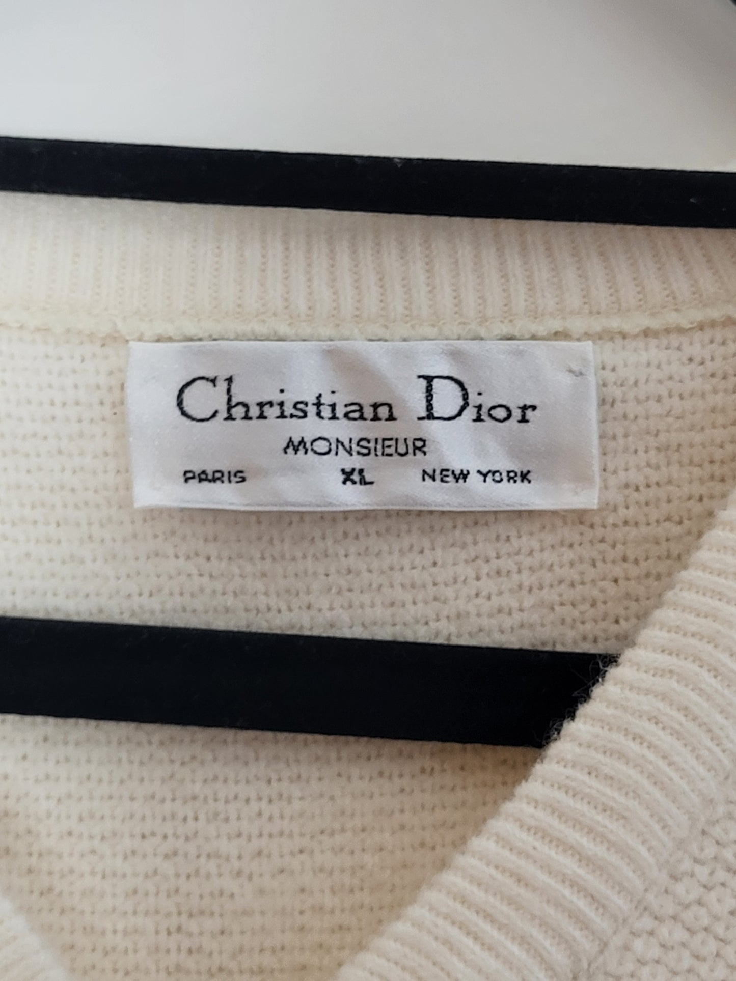 Christian Dior - Pullover/Pullunder - Exklusiv - Weiß - Herren - XL