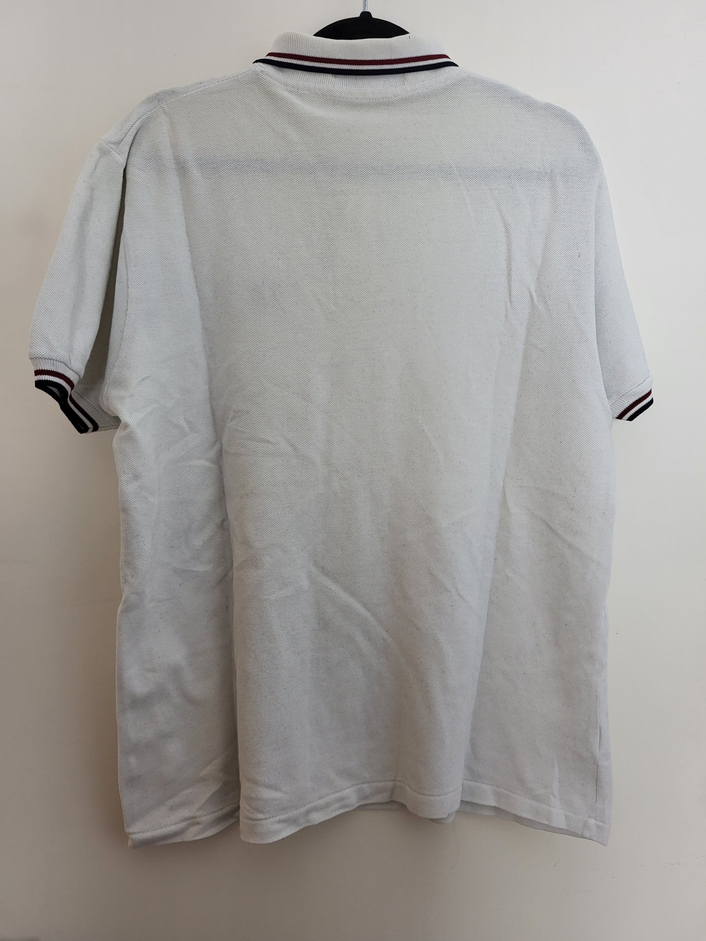 Fred Perry - Poloshirt - Vintage - Weiß mit Streifen - Herren - XL