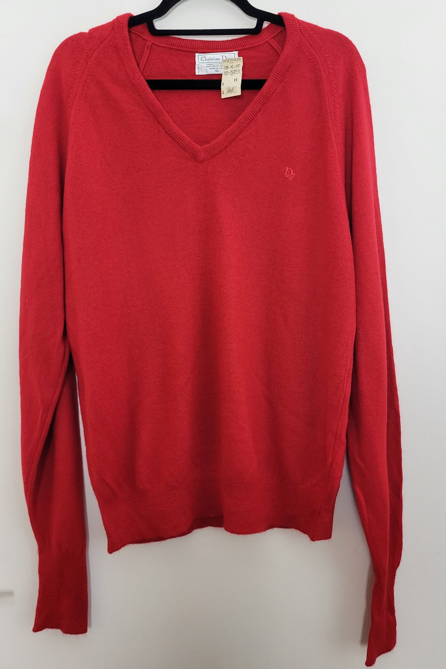 Christian Dior - Pullover - Exklusiv - Vintage - Rot- Damen - XL - NEU