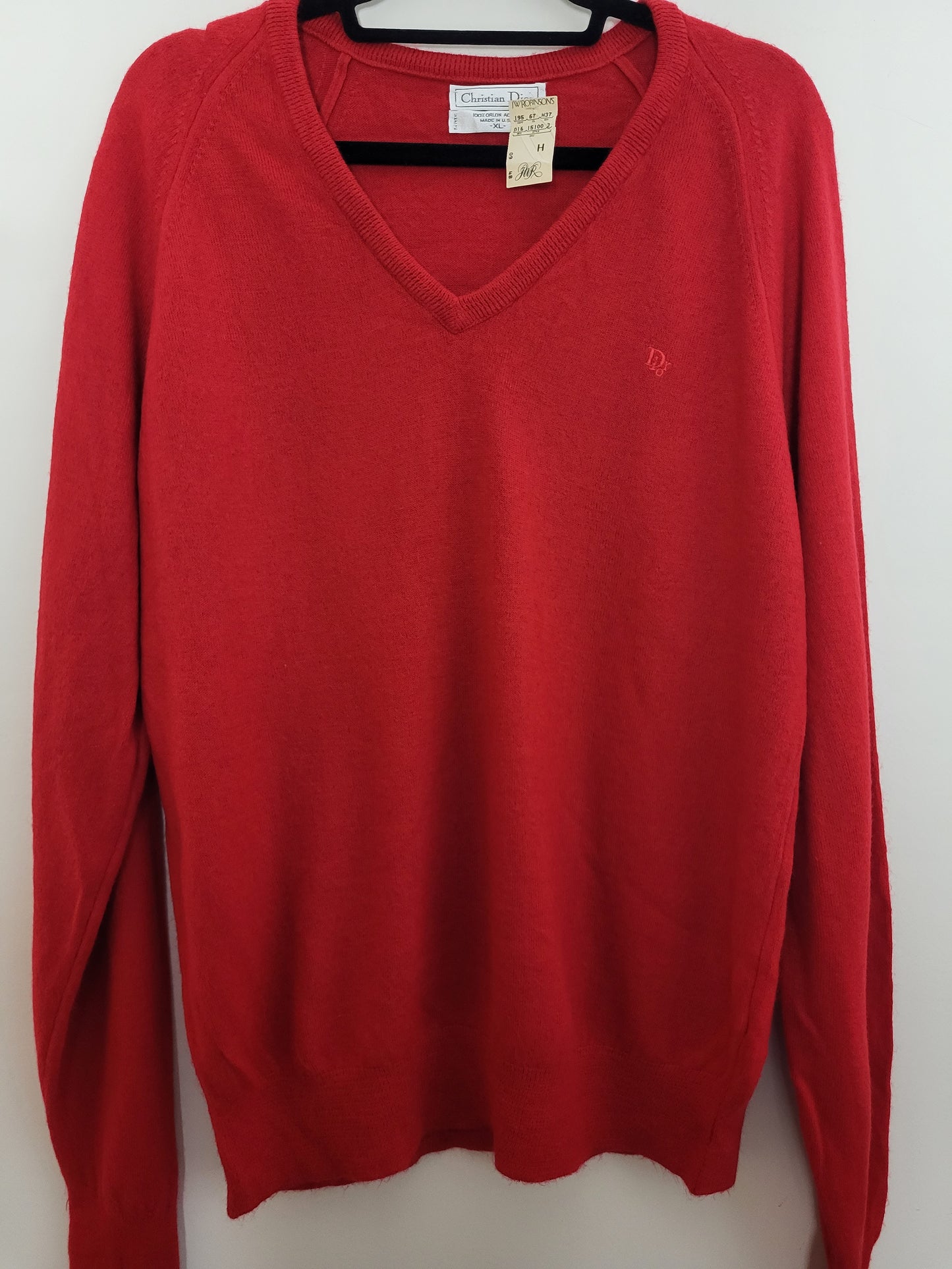 Christian Dior - Pullover - Exklusiv - Vintage - Rot- Damen - XL - NEU