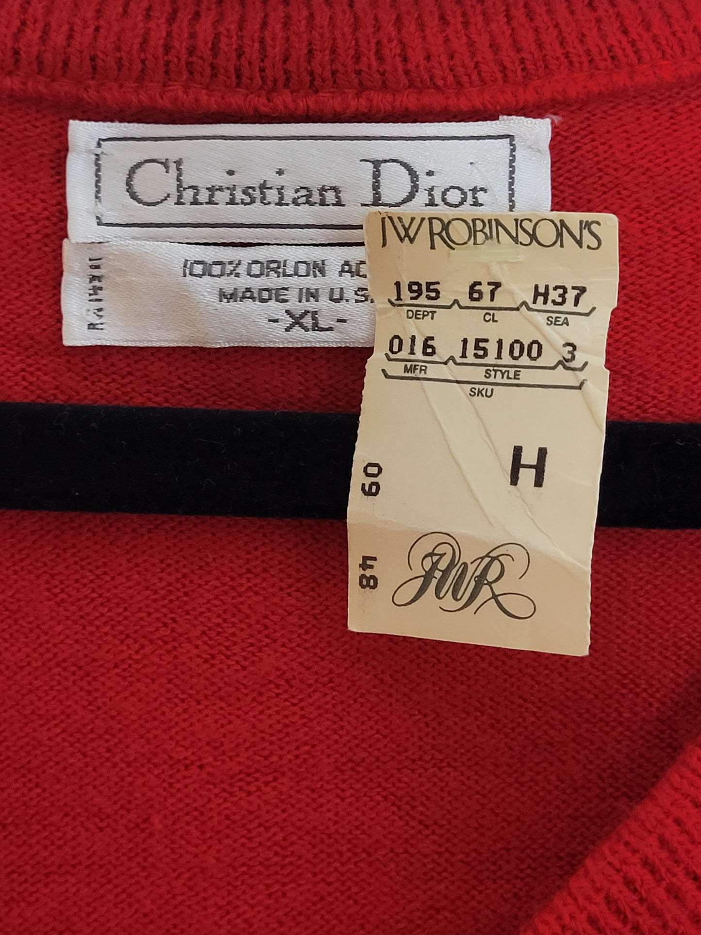 Christian Dior - Pullover - Exklusiv - Vintage - Rot- Damen - XL - NEU