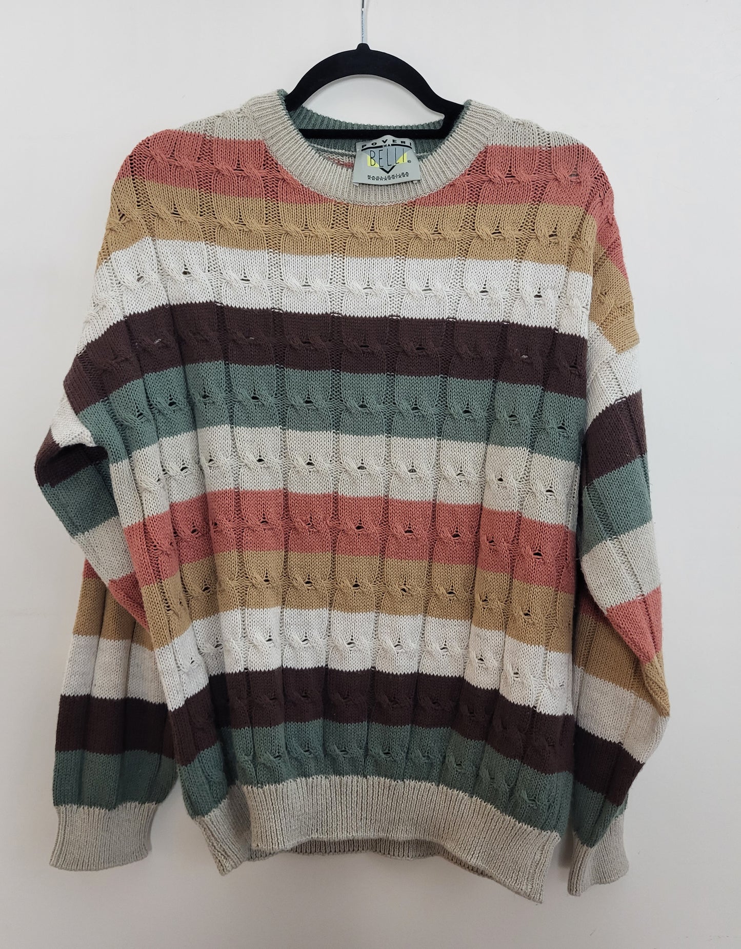 POVERI MA BELLI - Pullover - Colourblock - Vintage Italy - Bunt - Damen - M/L