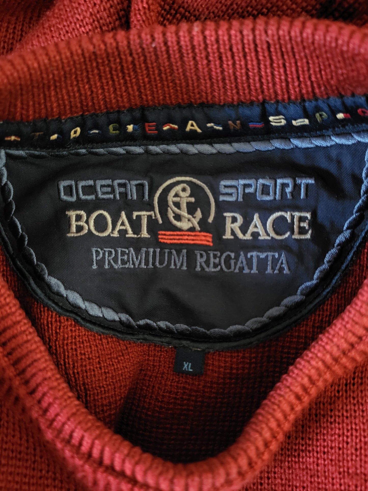 Vintage OCEAN SPORT - Pullover - Klassisch - Vintage Italy - Rot - Herren - L/XL