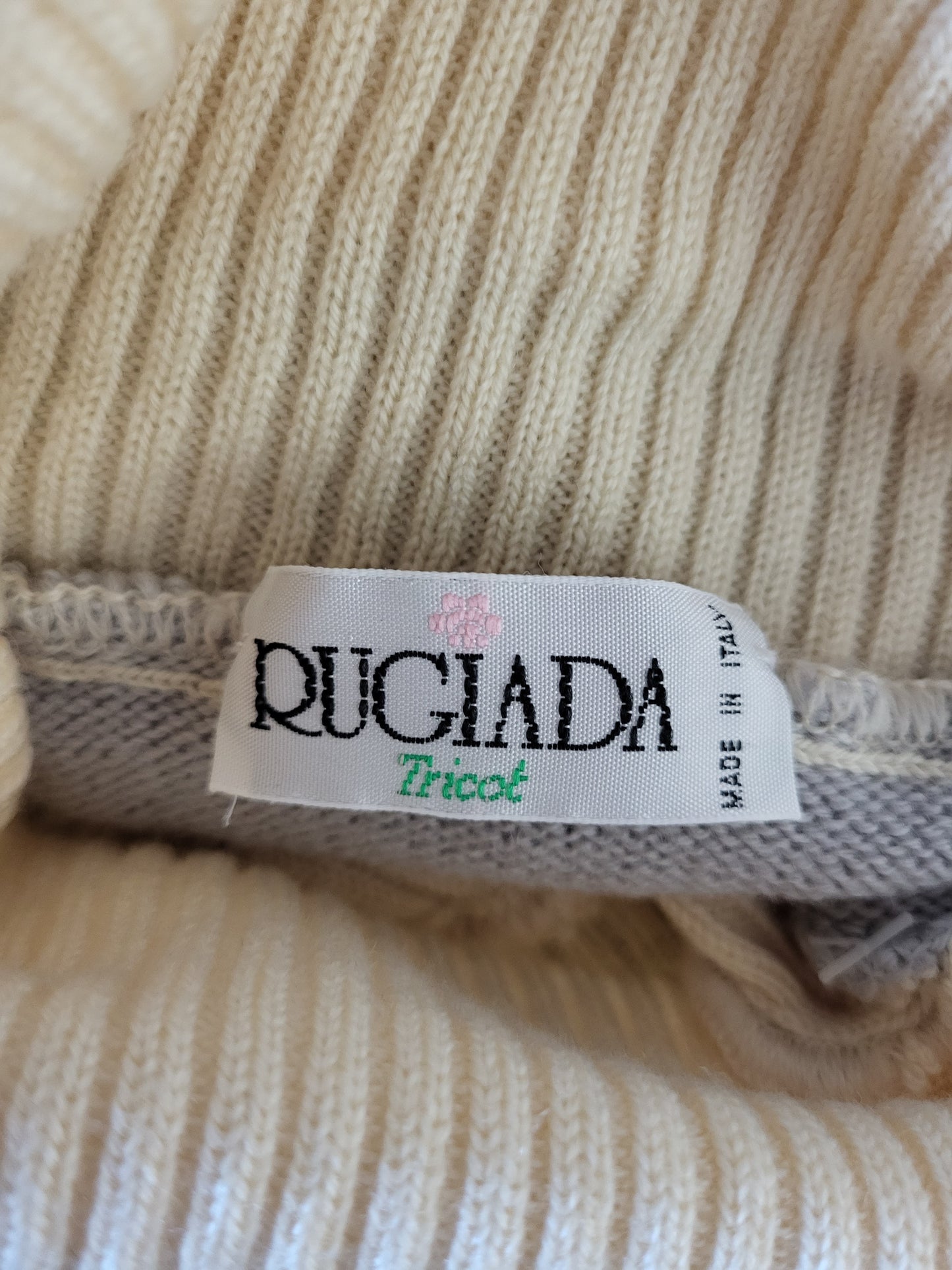 Vintage RUGIADA TRICOT - Pullover - Muster - Vintage Italy - Bunt - Herren - L