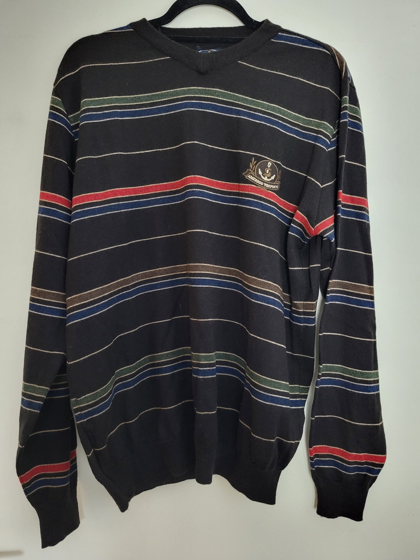 Vintage AMERIGO VESPUCCI - Pullover - Streifen - Vintage Italy - Bunt - Herren - L