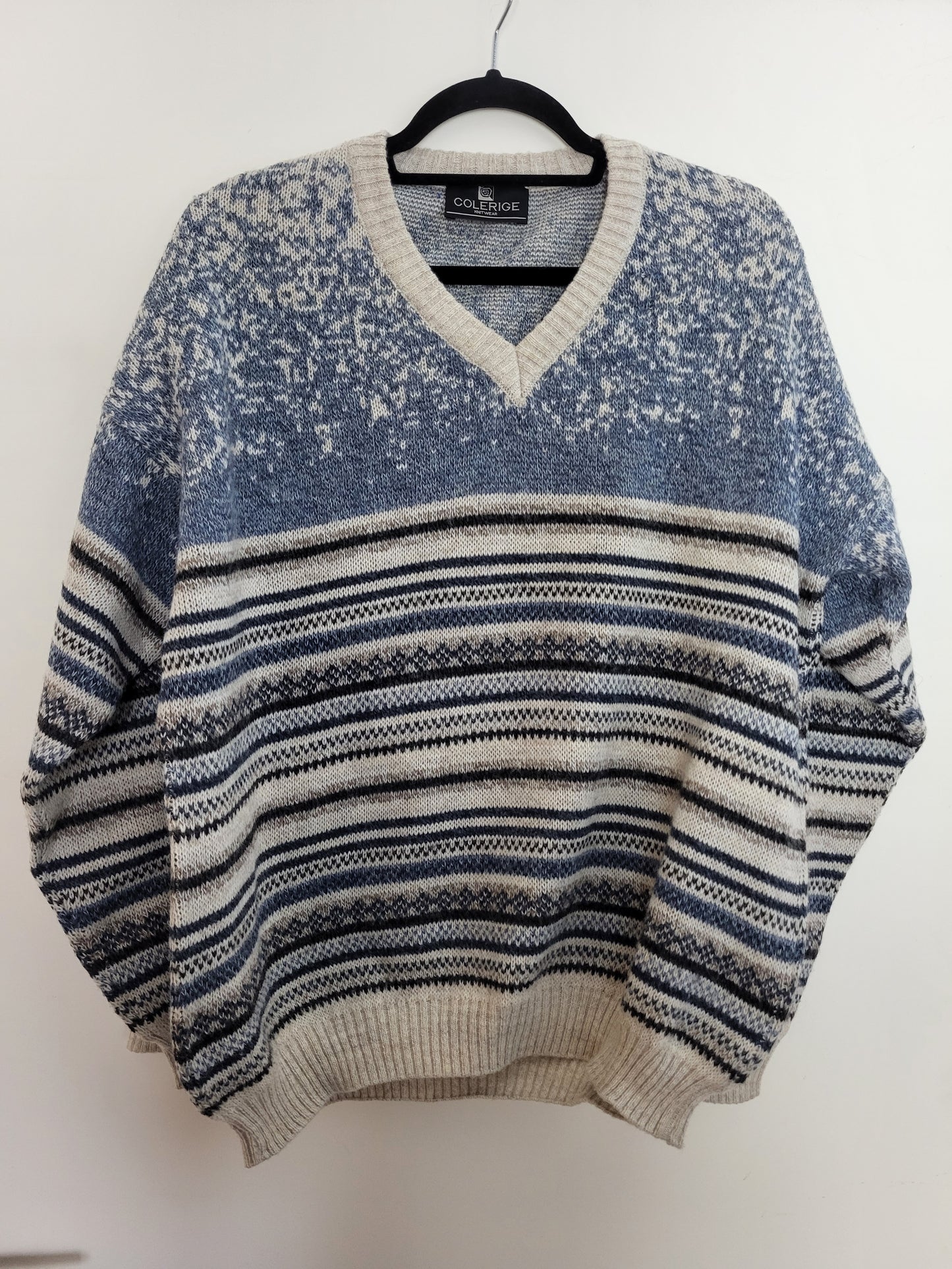 Vintage COLERIGE - Pullover - Streifen - Vintage Italy - Bunt - Herren - L