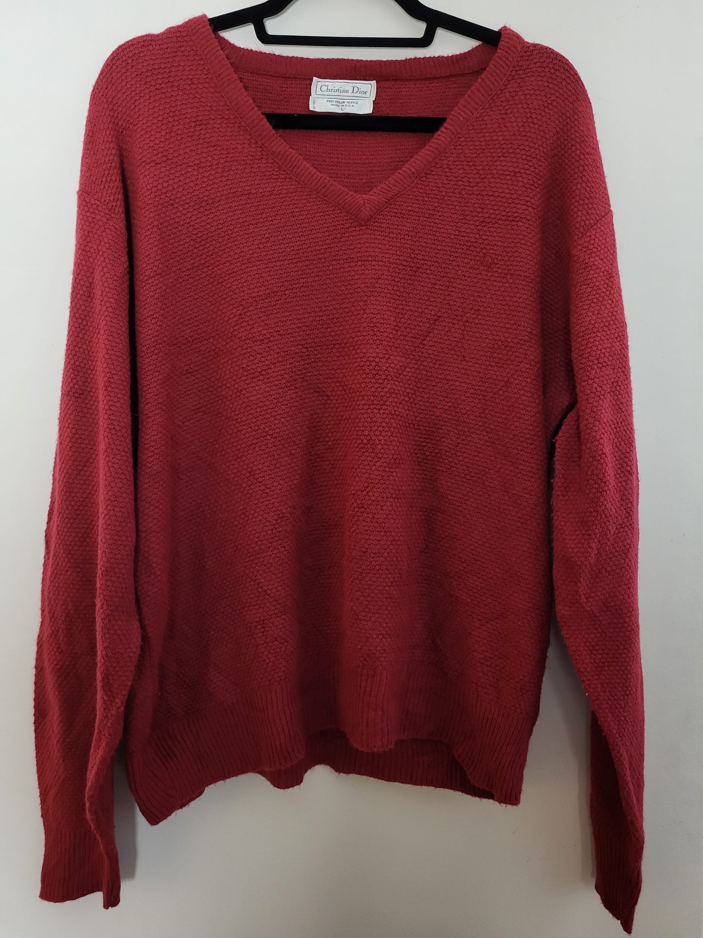 Christian Dior - Pullover - Exklusiv - Beere - Herren - L