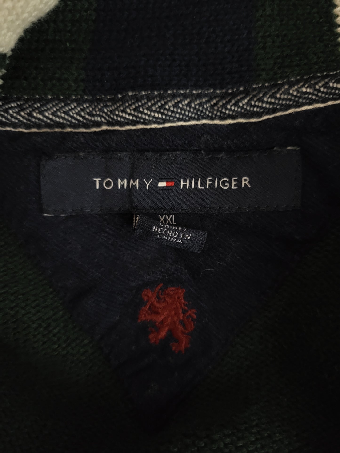 Tommy Hilfiger - Pullover - Klassisch mit Kragen - Dunkelgrün - Herren - XXL