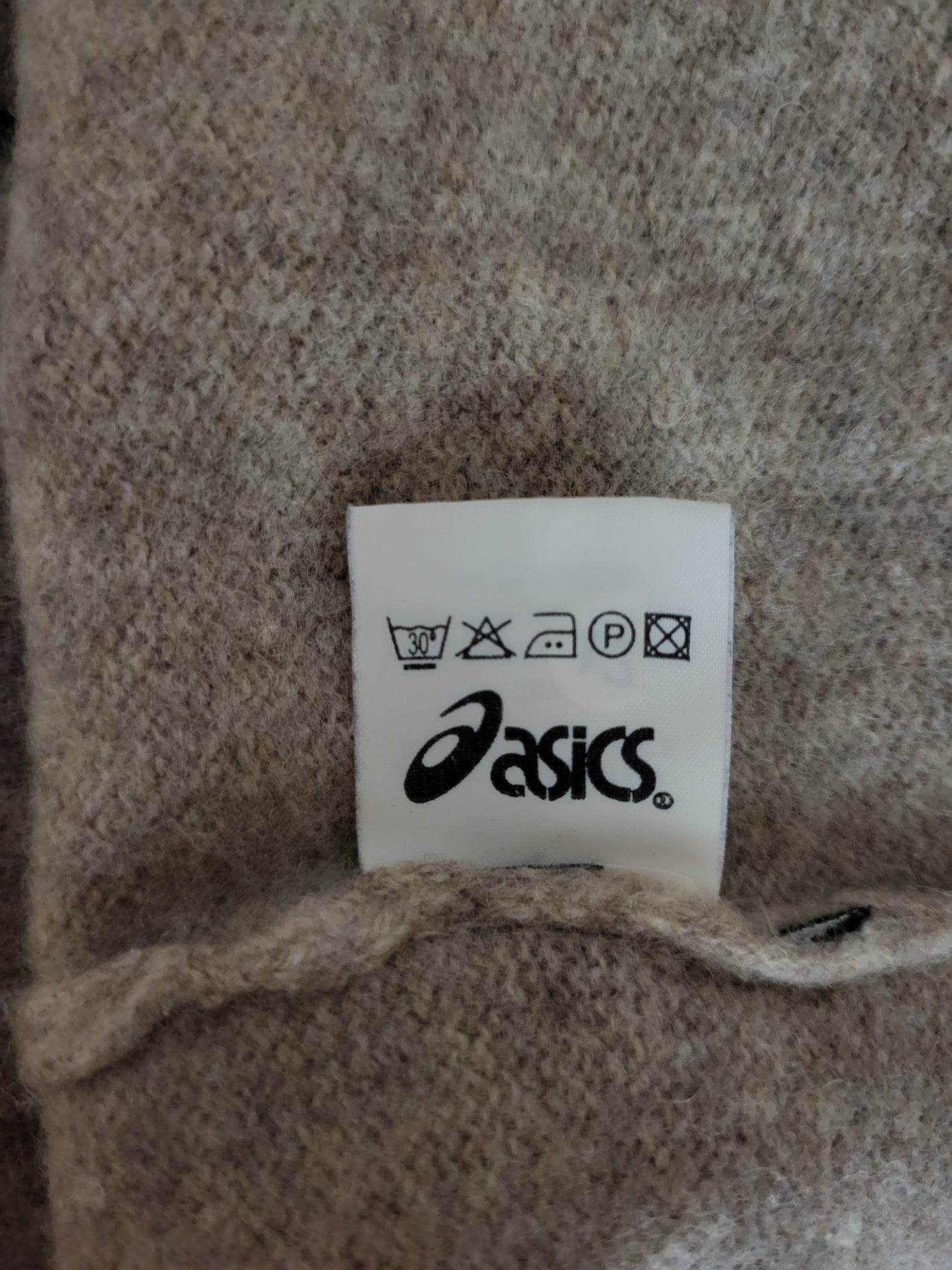 Vintage ASICS - Pullover - Klassisch - Vintage Wolle - Beige - Damen - L/XL