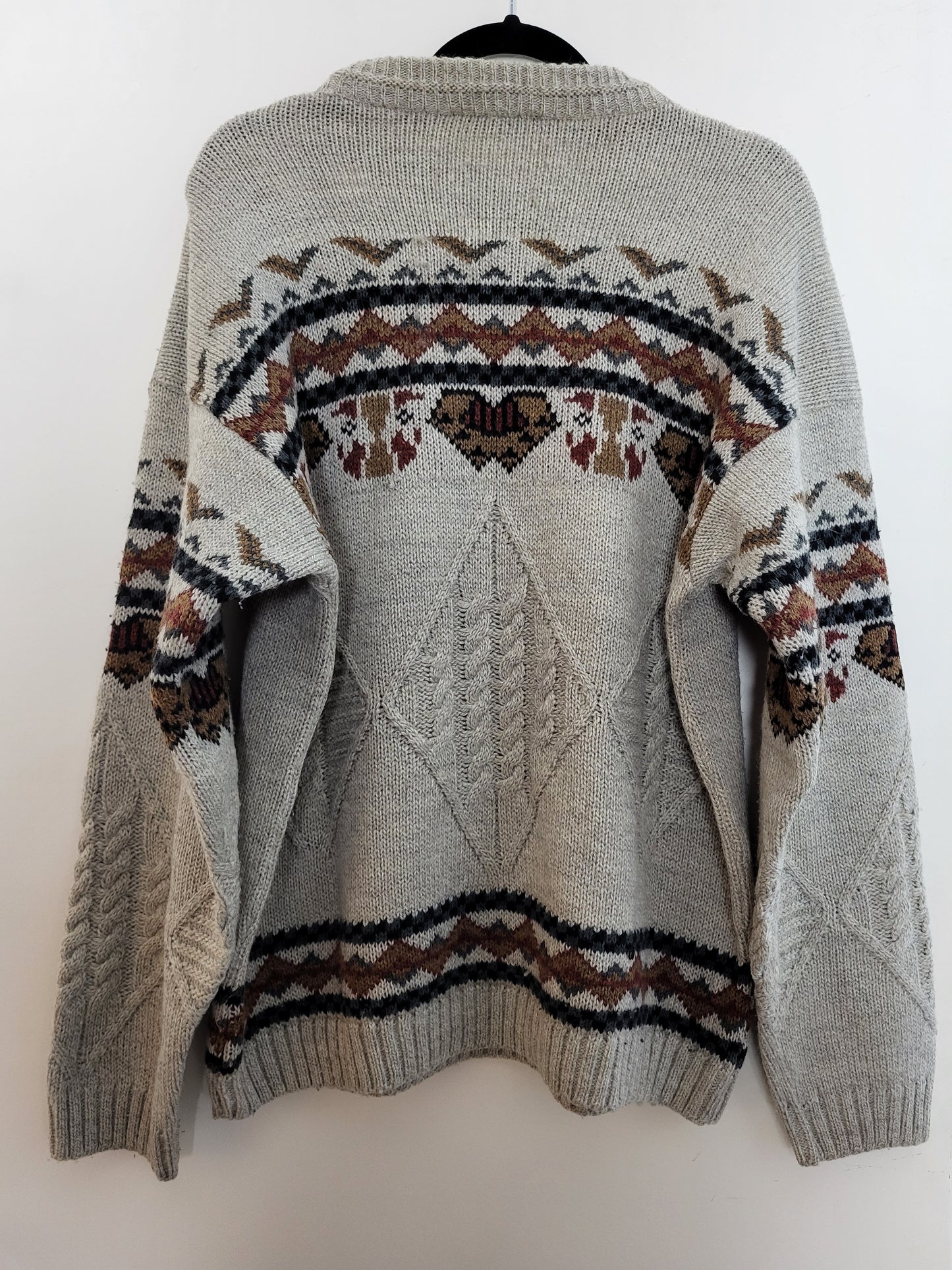 Vintage LEWINGER PARIS - Pullover - Norweger - Vintage Wolle - Bunt - Damen - L/XL