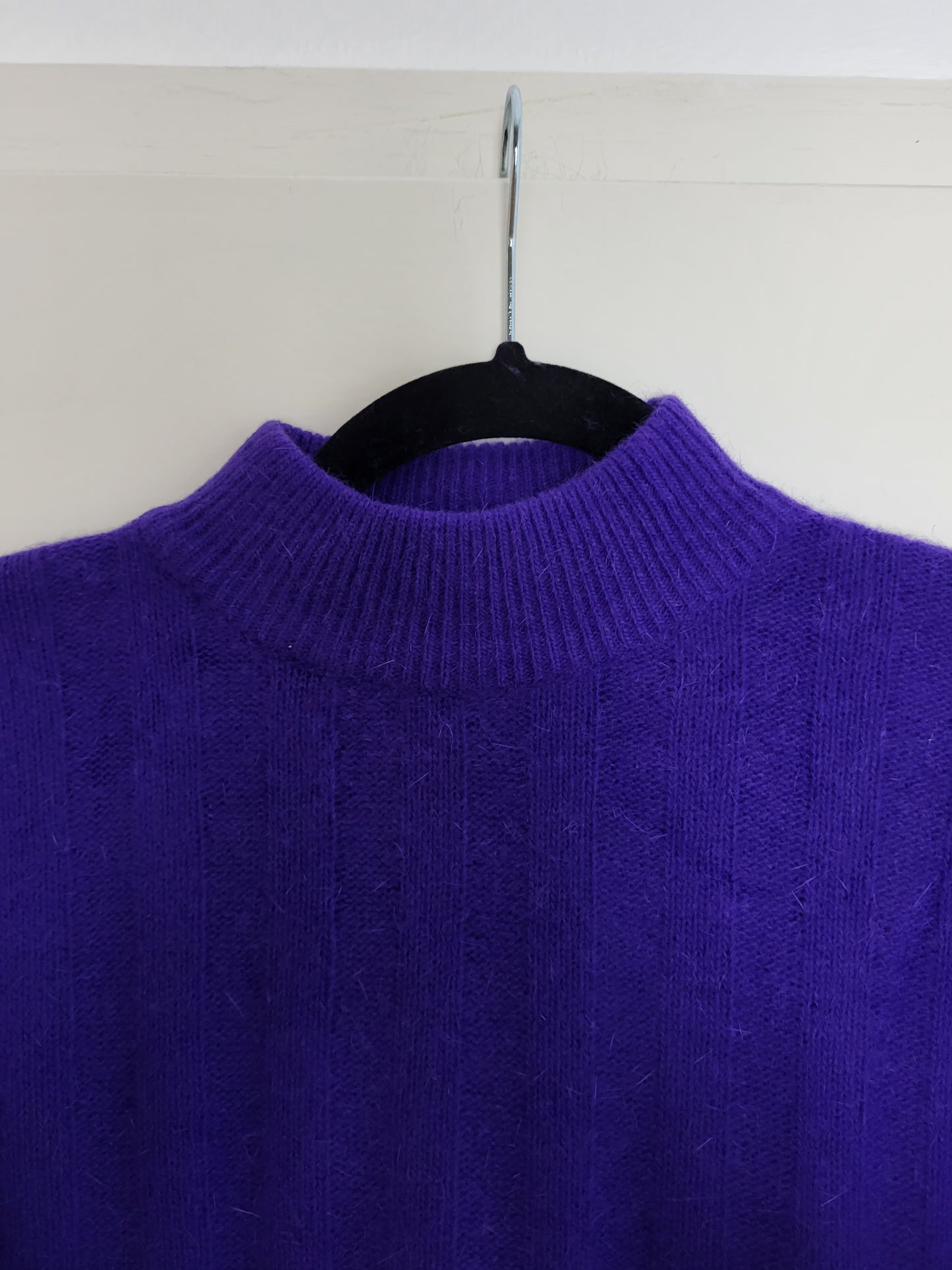 Vintage MISCHABEL - Pullover - Muster - Vintage Wolle - Lila - Damen - M/L