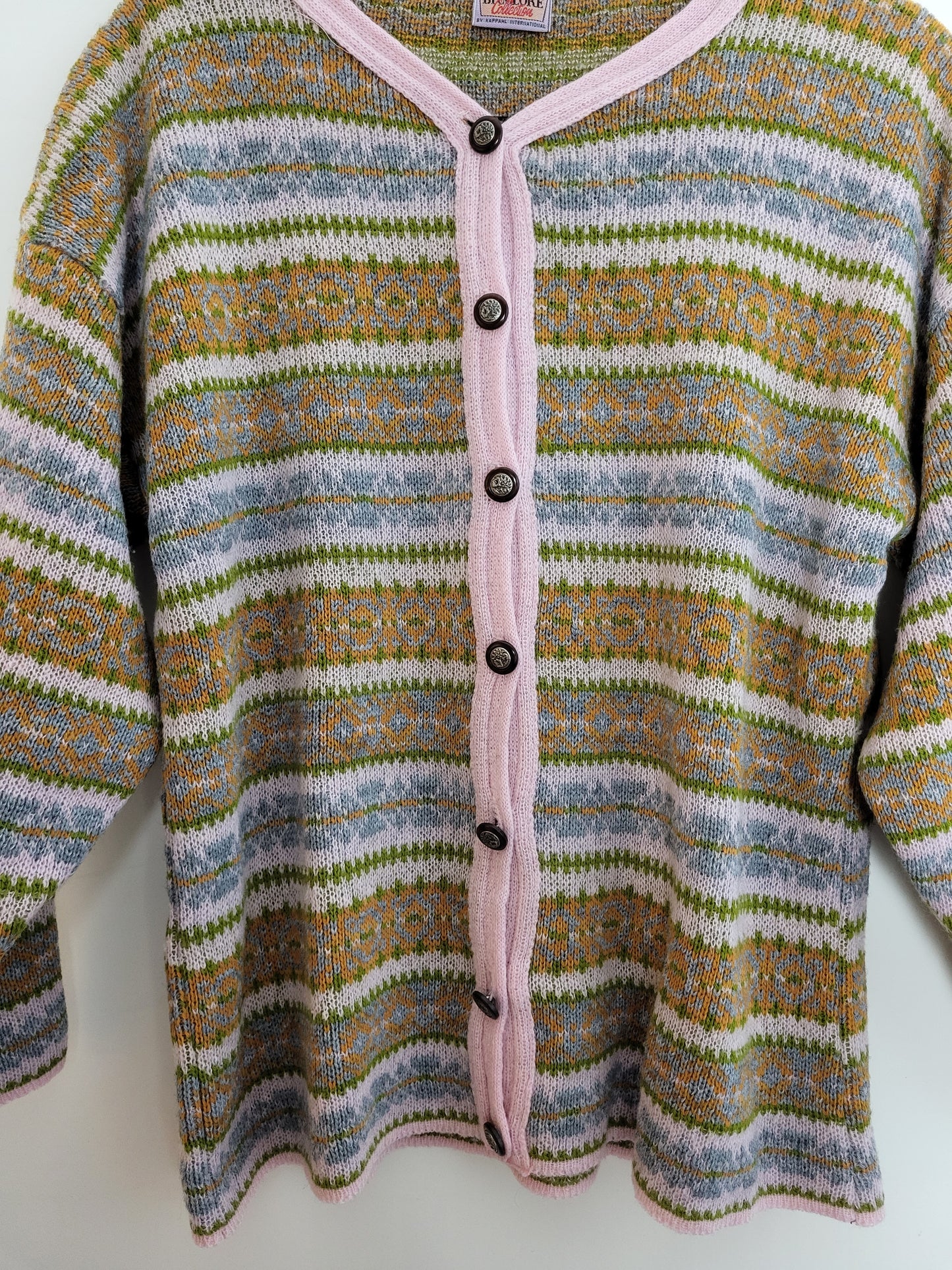 Vintage BICOLORE Collection - Strickjacke/Pullover - Muster - Bunt - Damen - L/XL