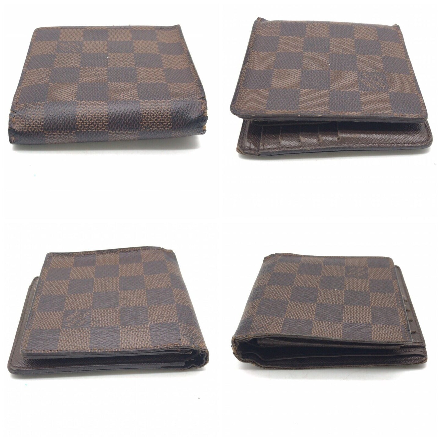 Original/Auth Louis Vuitton - Geldbörse / Wallet Damier Ebene Marco  - Monogramm