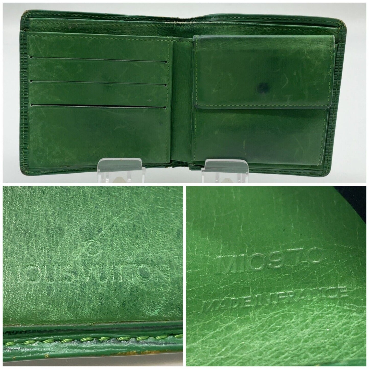 Original/Auth Louis Vuitton - Geldbörse / Wallet Marco Bifold - Epi Green - M63544