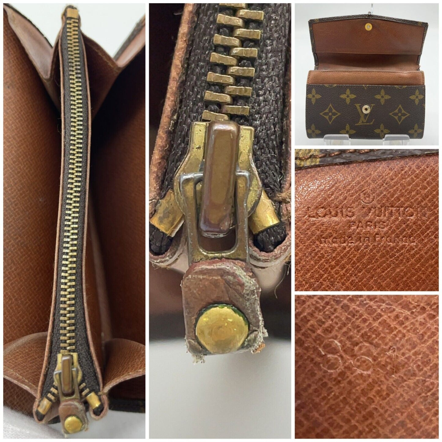 Original/Auth Louis Vuitton - Geldbörse / Sarah Flap Porto - Klassisch - Monogramm