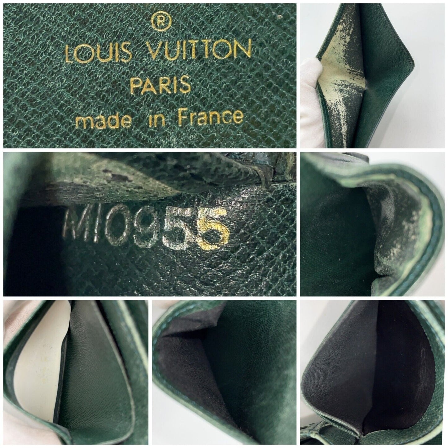 Original/Auth Louis Vuitton - Kartenetui / Taiga Green - Klassisch - Taiga Muster